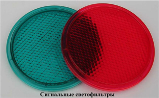 Светофильтр сигнальный (красный, зеленый)